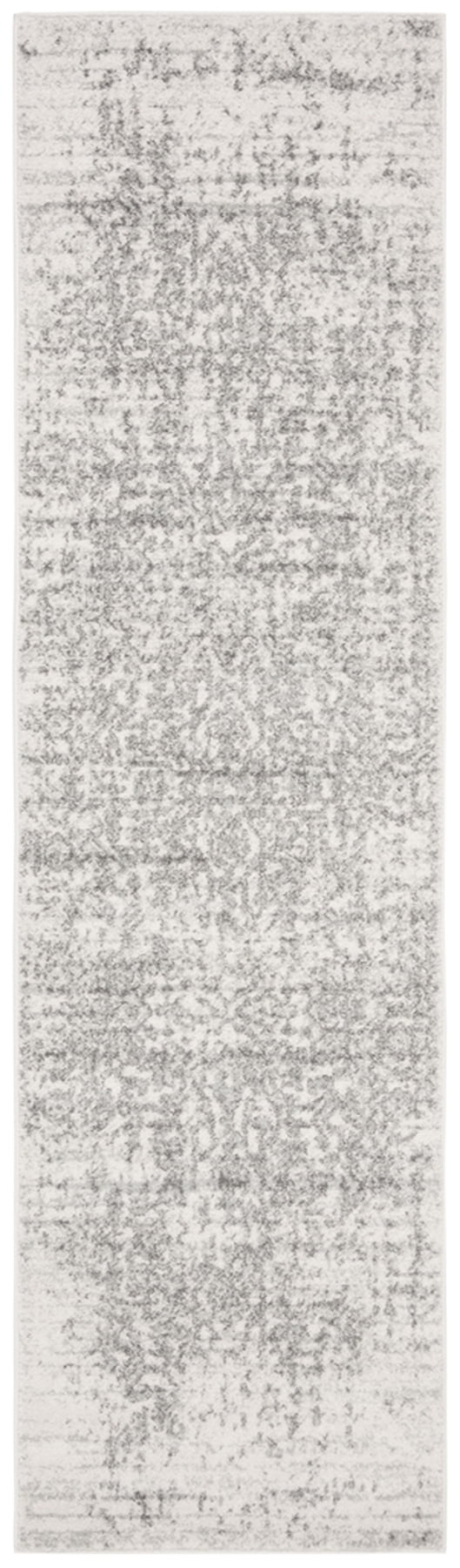 Madison Silver/Ivory Hand-Knotted Synthetic Runner Rug