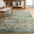 thumbnail image 1 of SAFAVIEH Madison Kebo Abstract Area Rug, Green/Turquoise, 4' x 4' Square - Modern Design, Green & Turquoise, Ideal for Living Room, Bedroom, Dining Space, 1 of 16