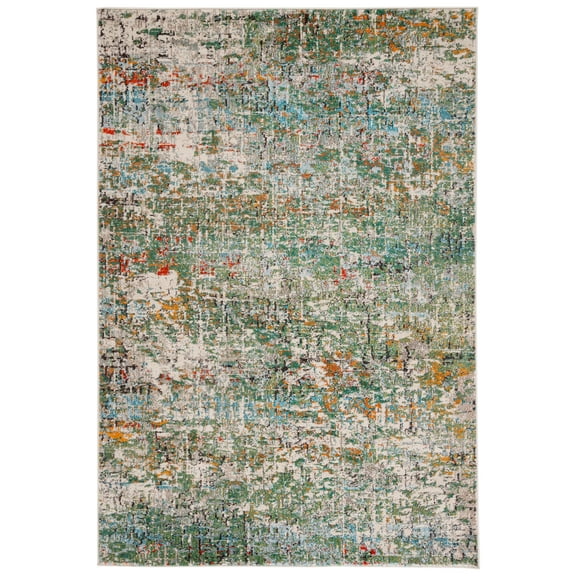 SAFAVIEH Madison Kebo Abstract Area Rug, Green/Turquoise, 6' x 9'