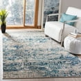 thumbnail image 1 of SAFAVIEH Madison Kebo Abstract Area Rug, Grey/Blue, 4' x 4' Square - Modern Design, Grey & Blue, Ideal for Living Room, Bedroom, Dining Space, 1 of 17