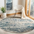 thumbnail image 1 of SAFAVIEH Madison Kebo Abstract Area Rug, Grey/Blue, 5' x 5' Round - Modern Design, Grey & Blue, Ideal for Living Room, Bedroom, Dining Space, 1 of 11