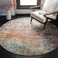 thumbnail image 1 of SAFAVIEH Madison Kebo Abstract Area Rug, Grey/Pink, 5' x 5' Round - Modern Design, Grey & Pink, Ideal for Living Room, Bedroom, Dining Space, 1 of 11