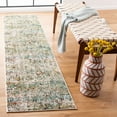 thumbnail image 1 of SAFAVIEH Madison Kebo Abstract Runner Rug, Green/Turquoise, 2' x 8' - Modern Design, Green & Turquoise, Ideal for Living Room, Bedroom, Dining Space, Entryway, Hallway, Kitchen, 1 of 12