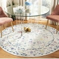 thumbnail image 1 of SAFAVIEH Madison Kirsteen Floral Bordered Area Rug, Light Grey/Fuchsia, 6'7" x 6'7" Round, 1 of 7