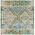 thumbnail image 1 of SAFAVIEH Madison Lanford Vintage Geometric Area Rug, Green/Beige, 6'7" x 6'7" Square, 1 of 9