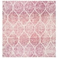 thumbnail image 1 of SAFAVIEH Madison Leighton Geometric Area Rug, Cream/Fuchsia, 4' x 4' Square, 1 of 9