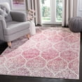 thumbnail image 1 of SAFAVIEH Madison Leighton Geometric Area Rug, Cream/Fuchsia, 6'7" x 6'7" Square, 1 of 6