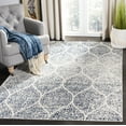 thumbnail image 1 of SAFAVIEH Madison Leighton Geometric Area Rug, Cream/Royal Blue, 4' x 6', 1 of 10