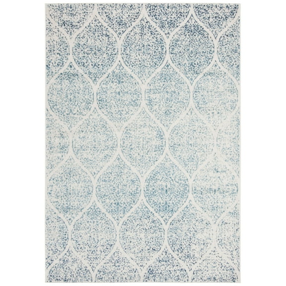 SAFAVIEH Madison Leighton Geometric Area Rug, Cream/Turquoise, 5'1" x 7'6"