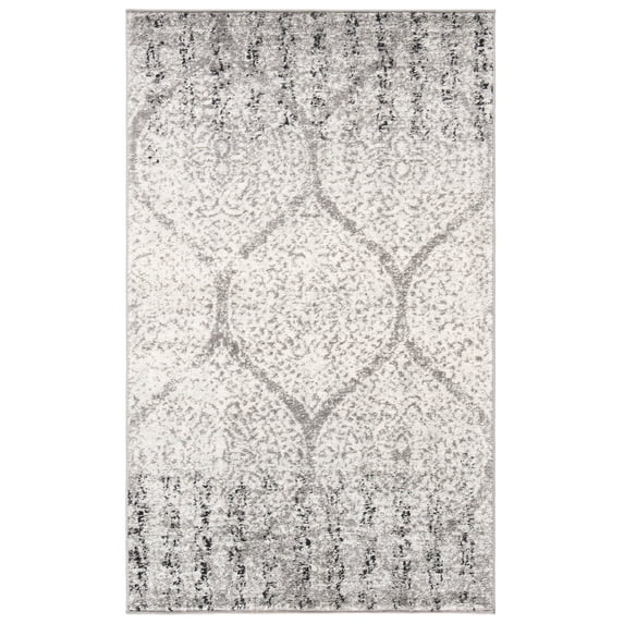 SAFAVIEH Madison Leighton Geometric Area Rug, Grey/Ivory, 2'3" x 4'