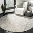 thumbnail image 1 of SAFAVIEH Madison Leighton Geometric Area Rug, Grey/Ivory, 5'3" x 5'3" Round, 1 of 10