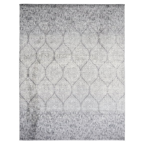 SAFAVIEH Madison Leighton Geometric Area Rug, Grey/Ivory, 6'7" x 9'2"