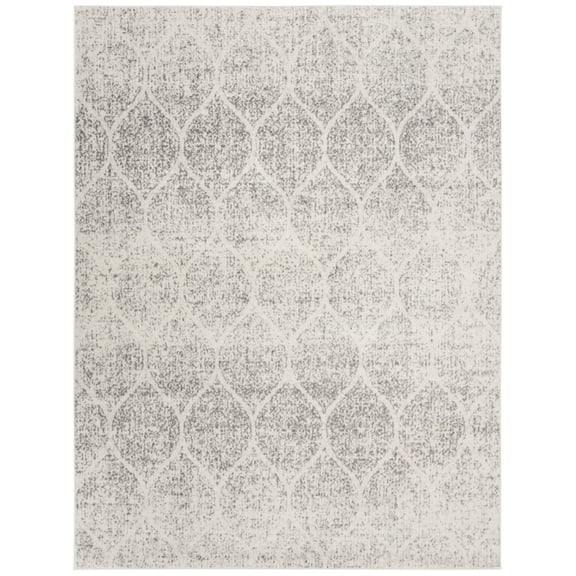 SAFAVIEH Madison Leighton Geometric Area Rug, Ivory/Silver, 8' x 10'