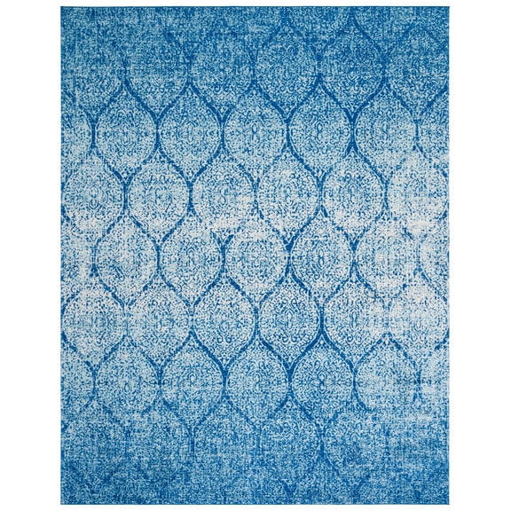 SAFAVIEH Madison Leighton Geometric Area Rug, Navy/Blue, 12' x 15'
