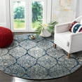 thumbnail image 1 of SAFAVIEH Madison Leighton Geometric Area Rug, Navy/Silver, 5' x 5' Round, 1 of 8