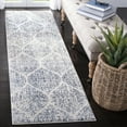 thumbnail image 1 of SAFAVIEH Madison Leighton Geometric Runner Rug, Cream/Royal Blue, 2'3" x 16', 1 of 10