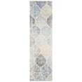 thumbnail image 1 of SAFAVIEH Madison Leighton Geometric Runner Rug, Ivory/Blue, 2'3" x 22', 1 of 7