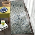 thumbnail image 1 of SAFAVIEH Madison Leighton Geometric Runner Rug, Navy/Silver, 2'3" x 10', 1 of 3