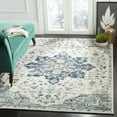 thumbnail image 1 of SAFAVIEH Madison Louise Overdyed Floral Area Rug, Ivory/Navy, 4' x 6', 1 of 7