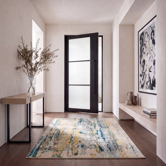 Safavieh Madison Marais Abstract Area Rug, Beige/Olive, 5'3" x 7'6"
