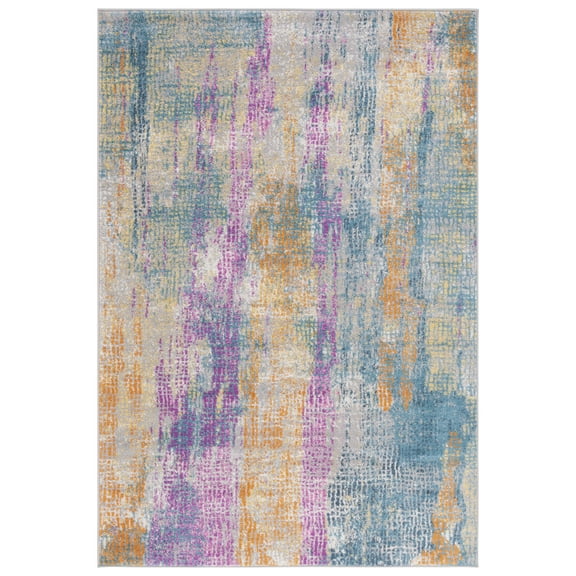 SAFAVIEH Madison Mariko Abstract Area Rug, Blue/Fuchsia, 6' x 9'