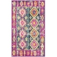 thumbnail image 1 of SAFAVIEH Madison Mary Geometric Area Rug, Fuchsia/Blue, 3' x 5', 1 of 6