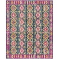 thumbnail image 1 of SAFAVIEH Madison Mary Geometric Area Rug, Fuchsia/Blue, 4' x 6', 1 of 10