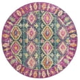 thumbnail image 1 of SAFAVIEH Madison Mary Geometric Area Rug, Fuchsia/Blue, 6'7" x 6'7" Round, 1 of 6