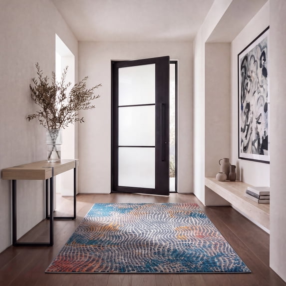 Safavieh Madison Melva Abstract Area Rug, Beige/Blue, 5'3" x 7'6"