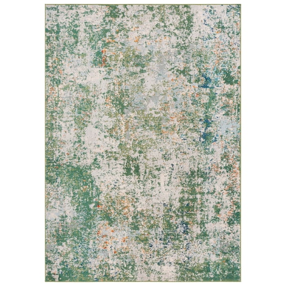 SAFAVIEH Madison Nita Abstract Area Rug, Green/Blue, 8' x 10'