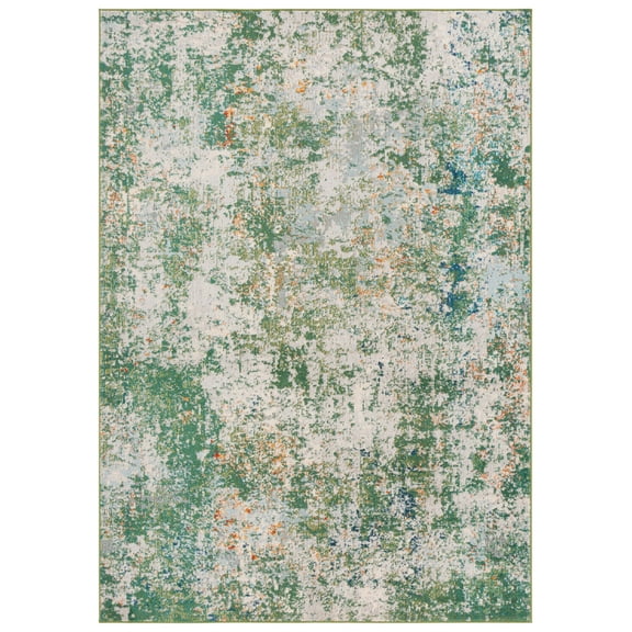 SAFAVIEH Madison Nita Abstract Area Rug, Green/Blue, 9' x 12'