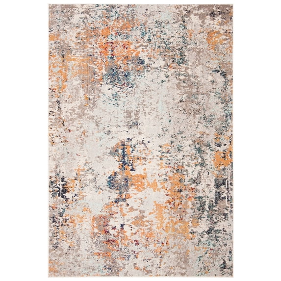SAFAVIEH Madison Nita Vintage Floral Area Rug, Grey/Beige, 2'2" x 4'