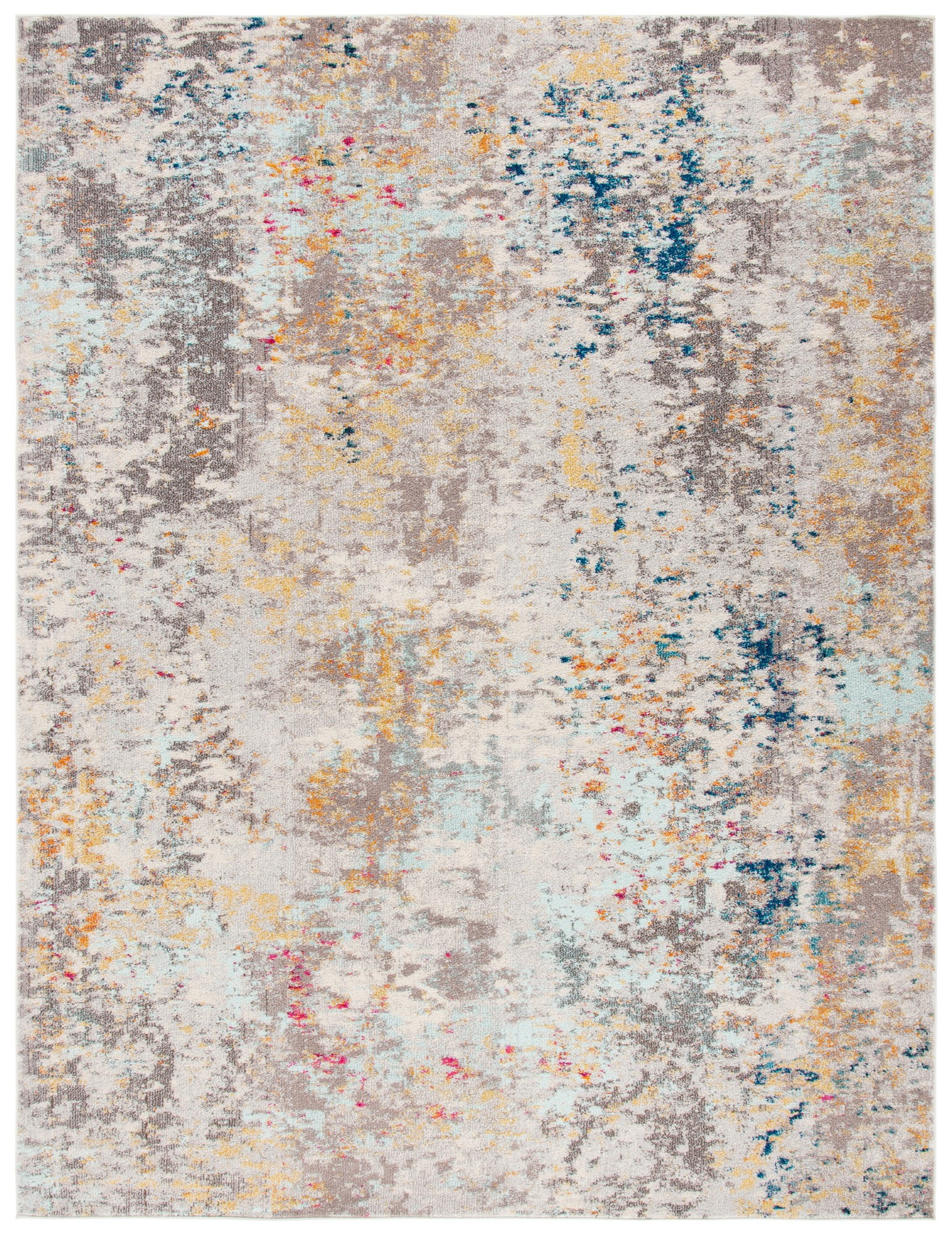 Madison Grey and Gold Abstract 12' x 18' Area Rug