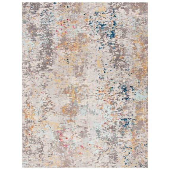 SAFAVIEH Madison Nita Vintage Floral Area Rug, Grey/Gold, 12' x 18'
