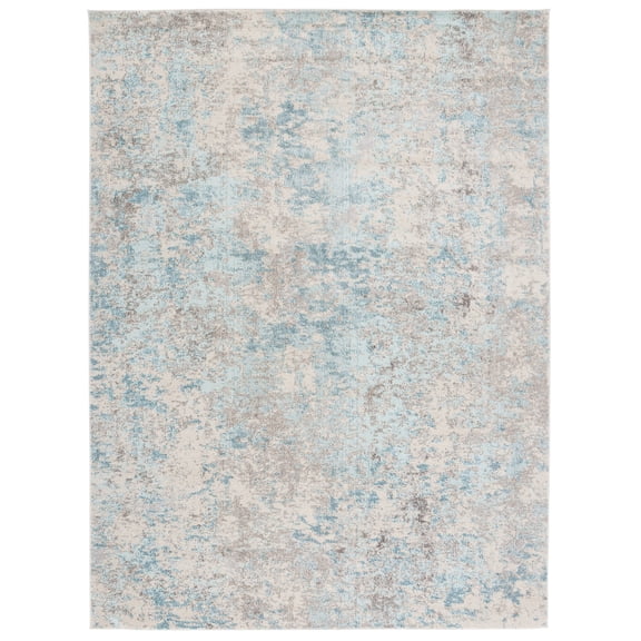 SAFAVIEH Madison Nita Vintage Floral Area Rug, Ivory/Teal, 8' x 10'