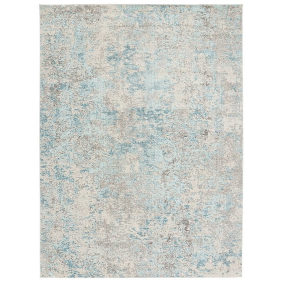 SAFAVIEH Madison Nita Vintage Floral Area Rug, Ivory/Teal, 8' x 10'