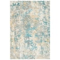 thumbnail image 1 of SAFAVIEH Madison Nita Vintage Floral Area Rug, Teal/Gold, 5'3" x 7'6", 1 of 9