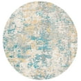 thumbnail image 1 of SAFAVIEH Madison Nita Vintage Floral Area Rug, Teal/Gold, 6'7" x 6'7" Round, 1 of 9