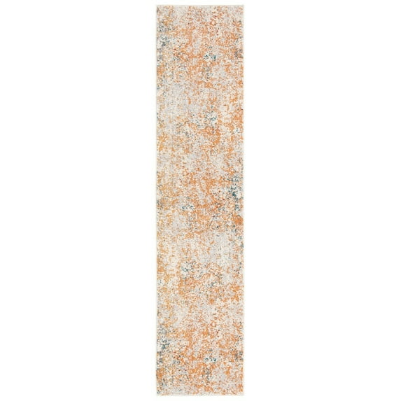 SAFAVIEH Madison Nita Vintage Floral Runner Rug, Ivory/Orange, 2'2" x 10'