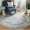 thumbnail image 1 of SAFAVIEH Madison Normand Geometric Floral Area Rug, Light Grey/Fuchsia, 6'7" x 6'7" Round, 1 of 7