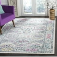 thumbnail image 1 of SAFAVIEH Madison Normand Geometric Floral Area Rug, Light Grey/Fuchsia, 6'7" x 6'7" Square, 1 of 7