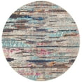 thumbnail image 1 of SAFAVIEH Madison Orlando Abstract Distressed Area Rug, Grey/Turquoise, 5' x 5' Round, 1 of 8