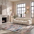 thumbnail image 1 of Safavieh Madison Orlando Abstract Area Rug, Gray/Turquoise, 6'7" x 6'7" Square, 1 of 14
