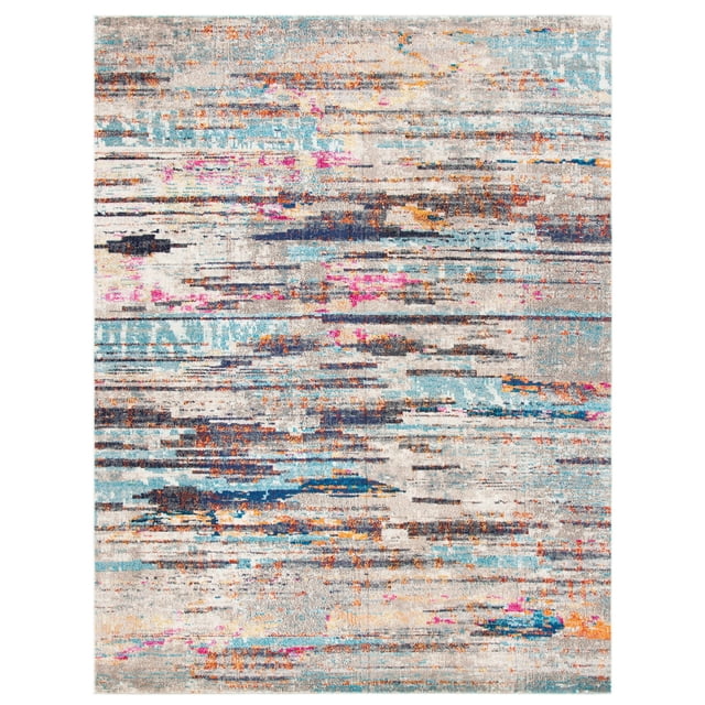Safavieh Madison Orlando Abstract Distressed Area Rug, Grey/Turquoise ...