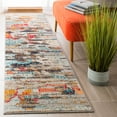 thumbnail image 1 of SAFAVIEH Madison Orlando Abstract Distressed Runner Rug, Ivory/Multi, 2'2" x 12', 1 of 10