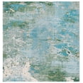 thumbnail image 1 of SAFAVIEH Madison Oscar Abstract Area Rug, Light Blue/Green, 4' x 4' Square, 1 of 13