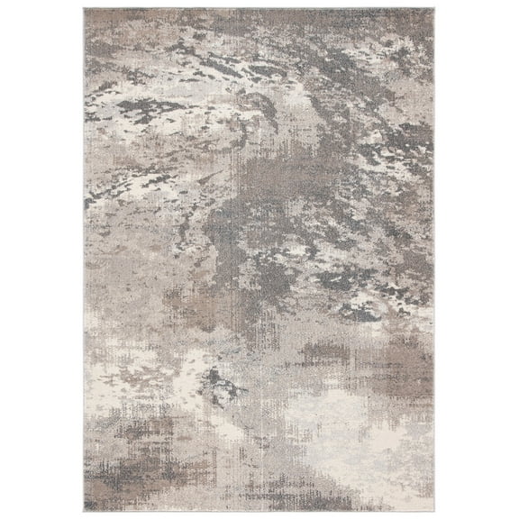 SAFAVIEH Madison Oscar Abstract Distressed Area Rug, Beige/Grey, 3' x 5'