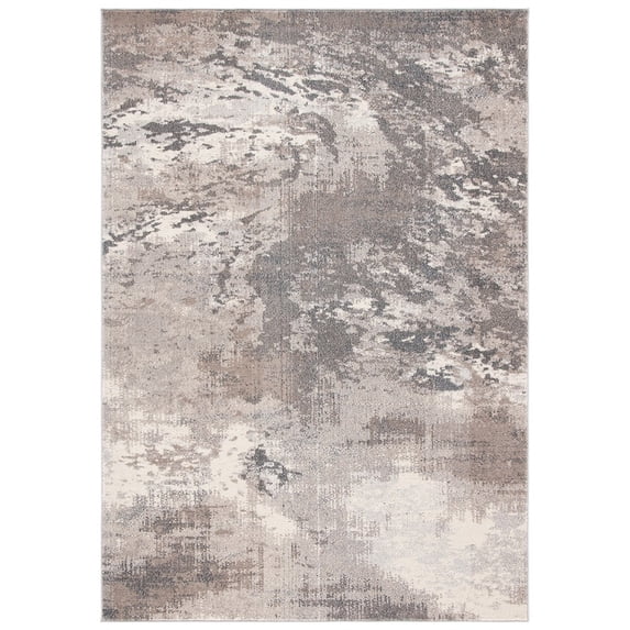 SAFAVIEH Madison Oscar Abstract Distressed Area Rug, Beige/Grey, 4' x 6'