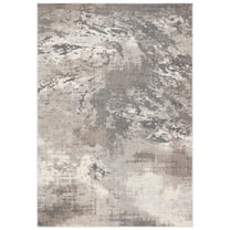 SAFAVIEH Madison Oscar Abstract Distressed Area Rug, Beige/Grey, 5'3" x 7'6"
