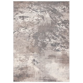 SAFAVIEH Madison Oscar Abstract Distressed Area Rug, Beige/Grey, 5'3" x 7'6"